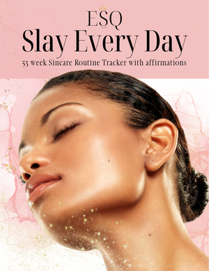 Slay Every Day skincare routine tracker with affirmations (digital download)