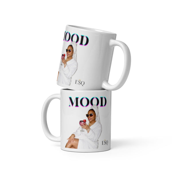 MOOD White glossy mug  Everyday Self-Care Queen
