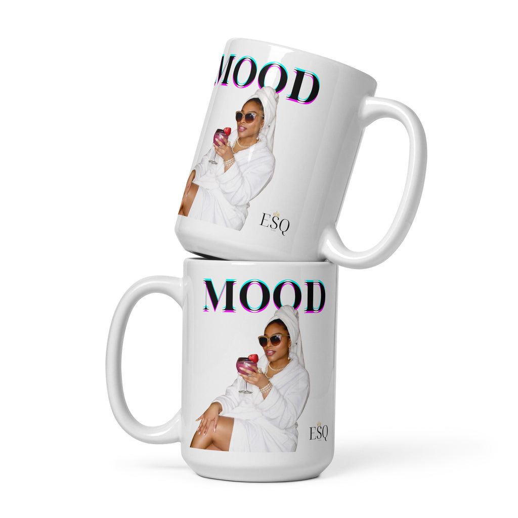 MOOD White glossy mug